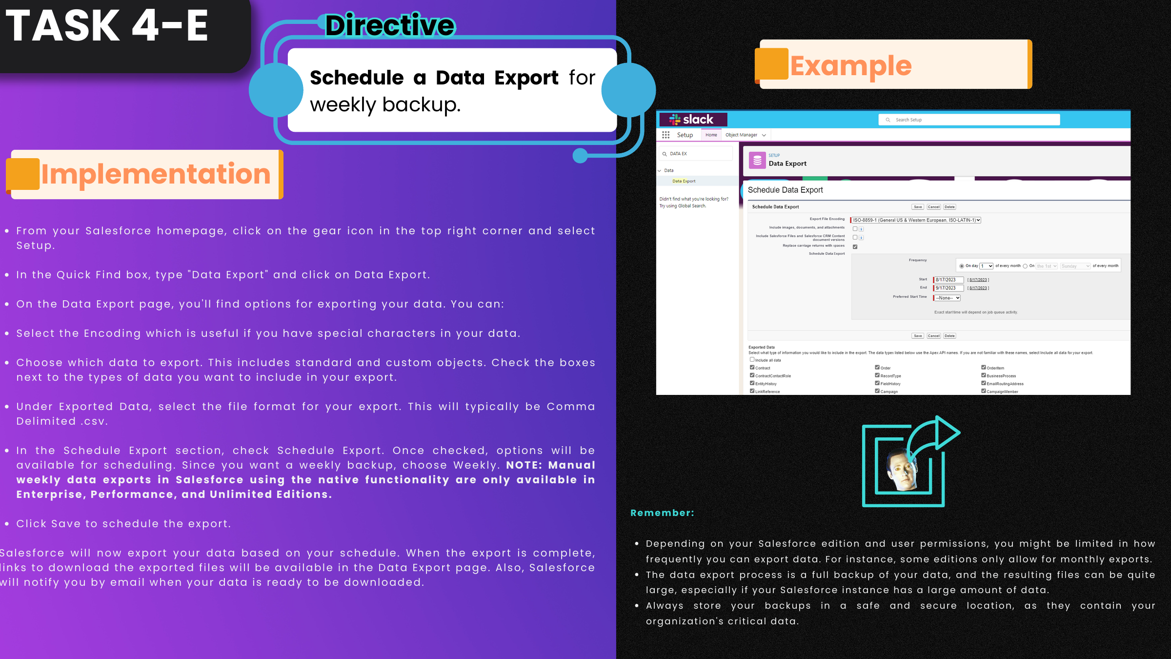 Workflow automation section