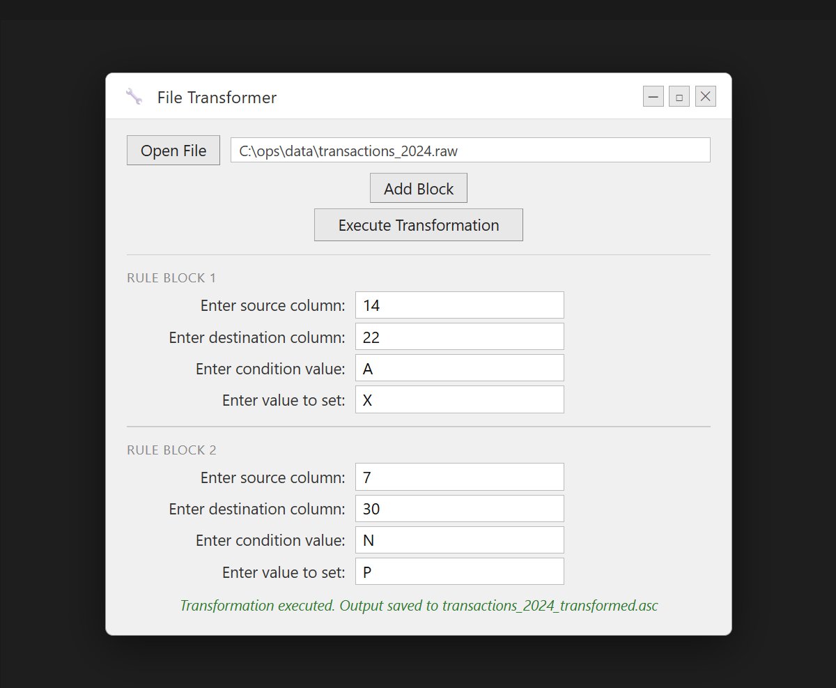 Operational Data Transformer GUI