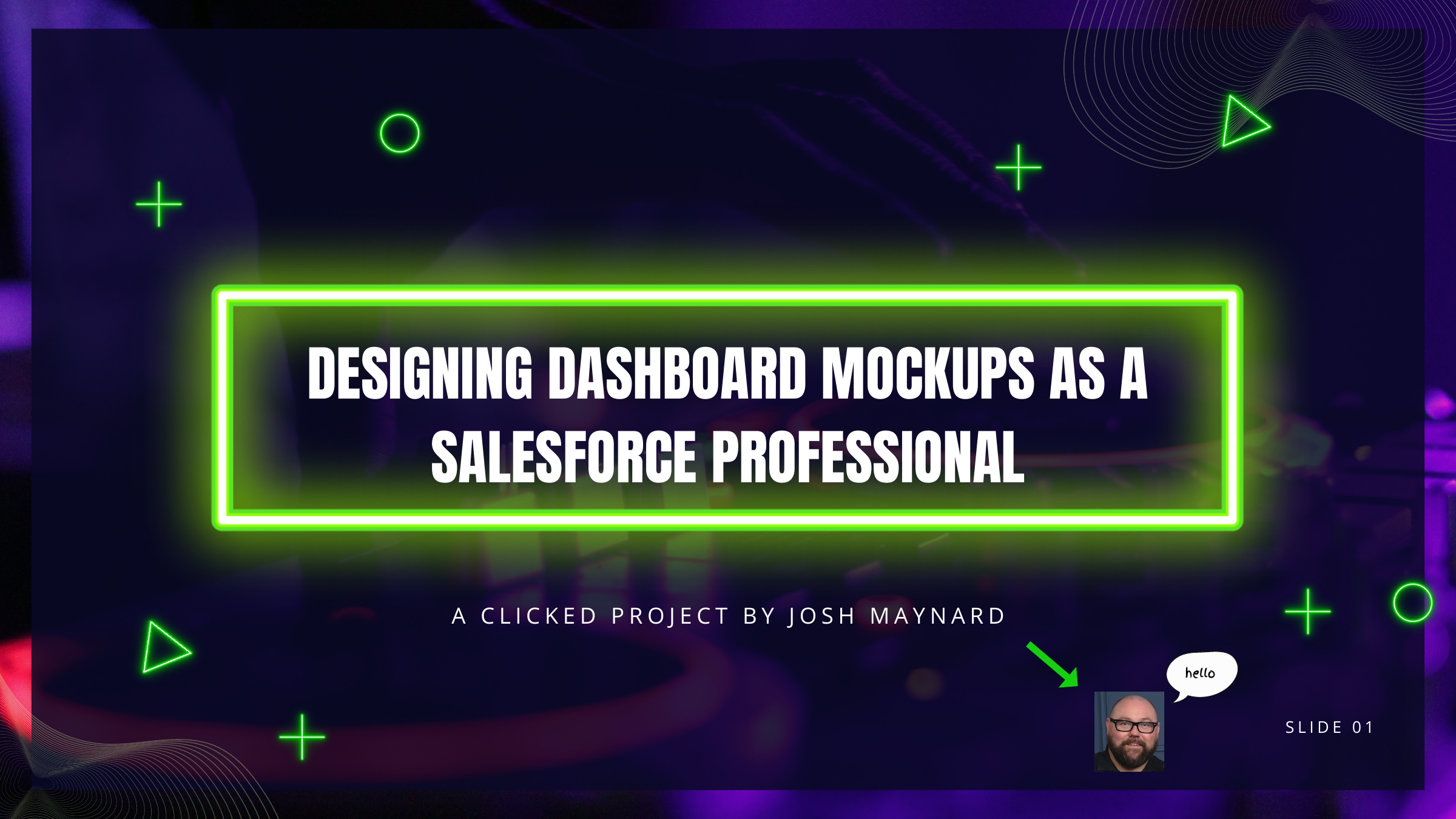 Salesforce Dashboard Mockups — title slide